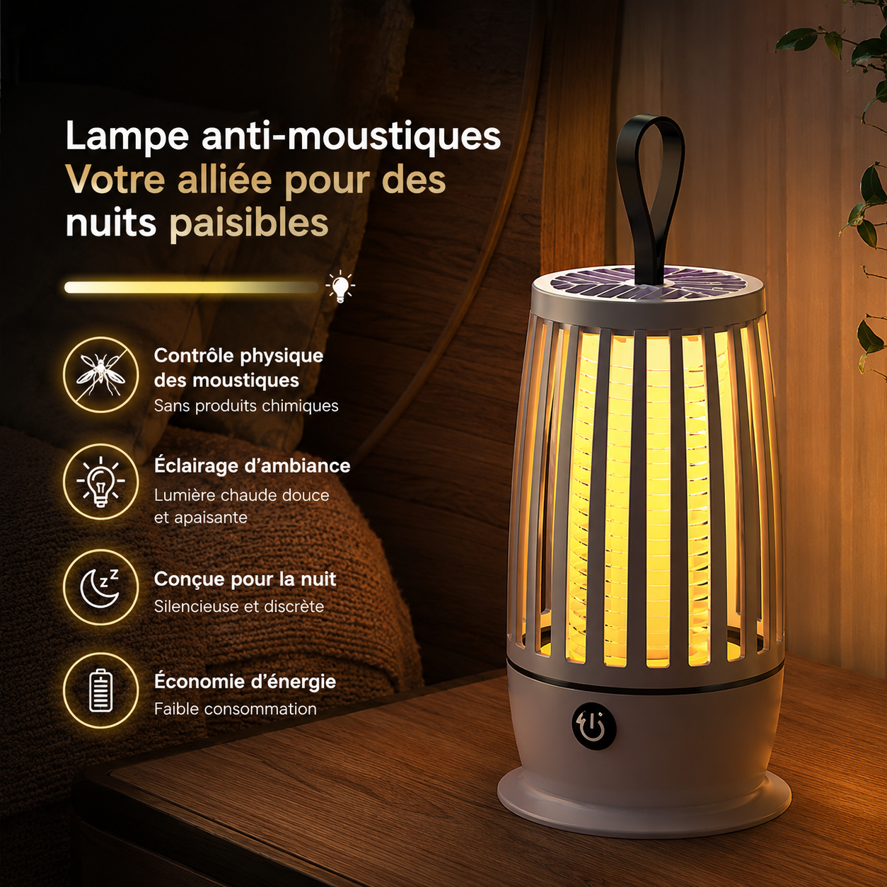 LumiVibe™ — Lampe Anti-Moustiques 2-en-1 Veilleuse & Piège Électrique